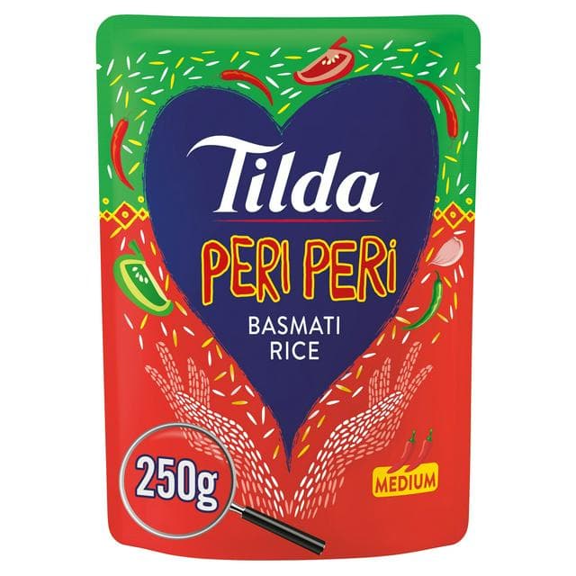 Tilda Microwave Rice Peri Peri Basmati 250g - gallery image 1