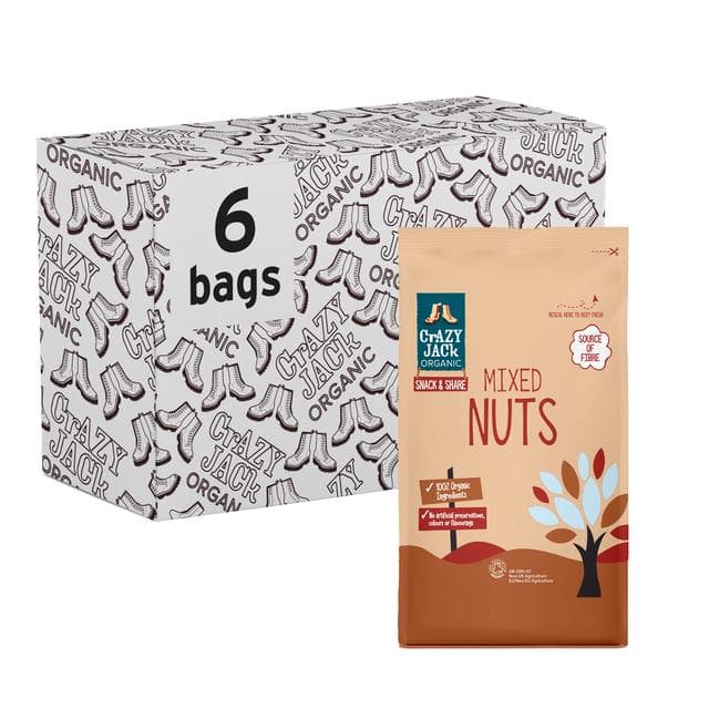 Crazy Jack 175g Organic Snack & Share Mixed Nuts - gallery image 4