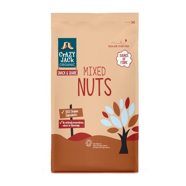 Crazy Jack 175g Organic Snack & Share Mixed Nuts - gallery image 5