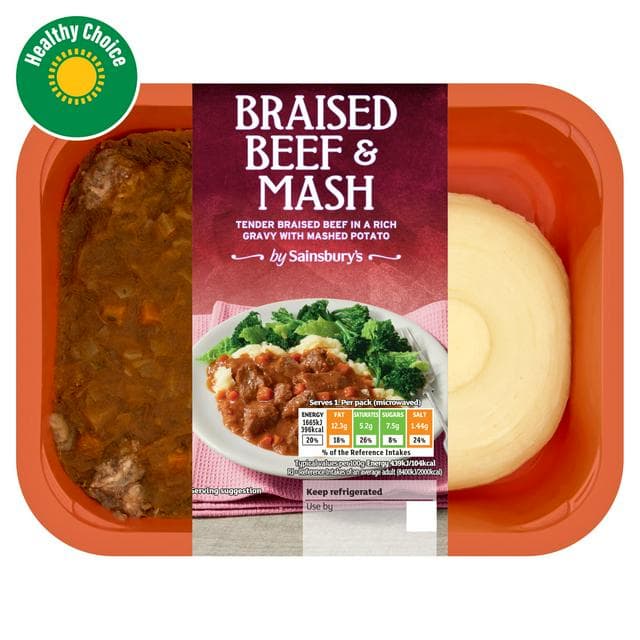 Sainsbury's Braised Beef & Mash 400g (Serves 1) - gallery image 1