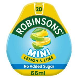 Robinsons Mini Lemon & Lime On The Go Squash 66ml