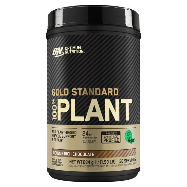Optimum Nutrition Gold Standard 100% Plant Protein Powder Double Rich Chocolate Flavour 20 servings 684g - gallery image 1