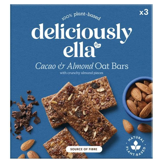 Deliciously Ella 3 x 50g Cacao & Almond Multipack Oat Bars - gallery image 1