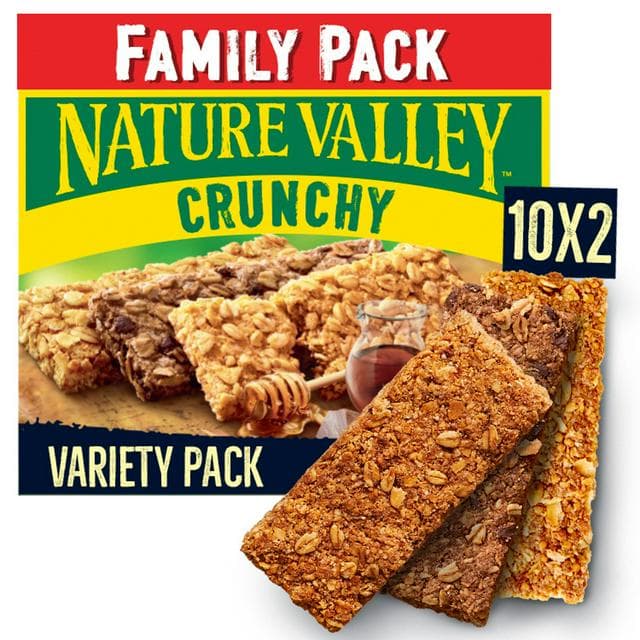 Nature Valley Crunchy Variety Pack Cereal Biscuit Snack Bars 5x42g - gallery image 1
