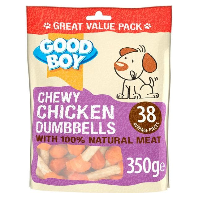 Good Boy Pawsley & Co Chewy Chicken Dumbbells Dog Treats 350g - gallery image 1