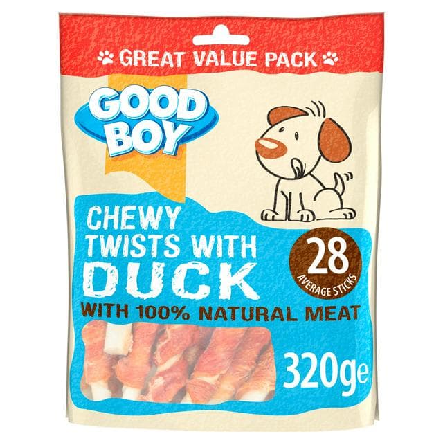 Good Boy Pawsley & Co. Chewy Twists with Duck Dog Treats 320g - gallery image 1