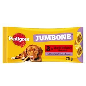 Pedigree Jumbone Adult Medium Dog Treat Beef & Poultry Chews x2 180g