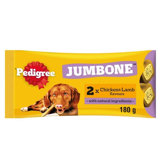 Pedigree Jumbone Chicken & Lamb Adult Medium Dog Treat Chews x2 180g - gallery image 1
