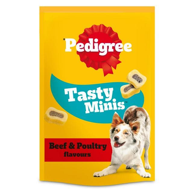 Pedigree Tasty Minis 155g Beef & Poultry Chewy Slices Adult Dog Treats - gallery image 1