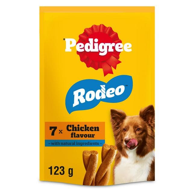 Pedigree Rodeo Adult Dog Treats Chicken Sticks x7 123g - gallery image 1