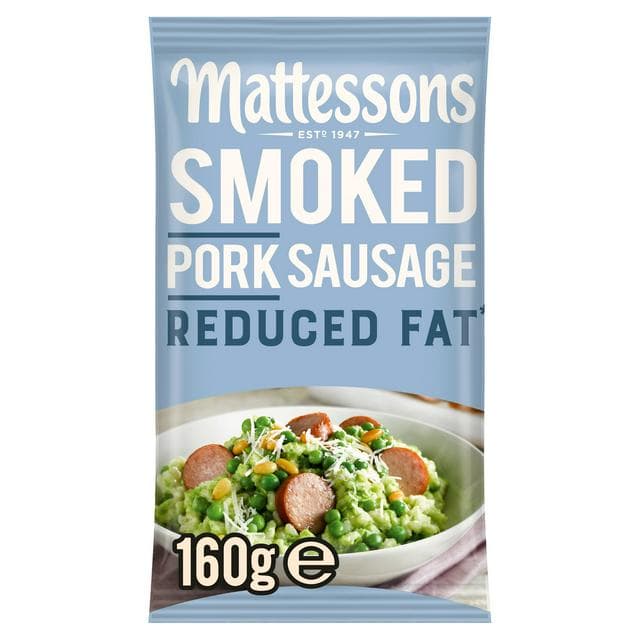 Mattessons Smoked Pork Sausage Reduced Fat 160g - gallery image 1