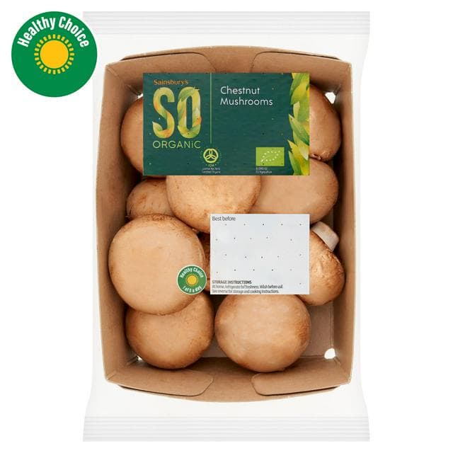 Sainsbury's 300g Chestnut Mushrooms, SO Organic - gallery image 1