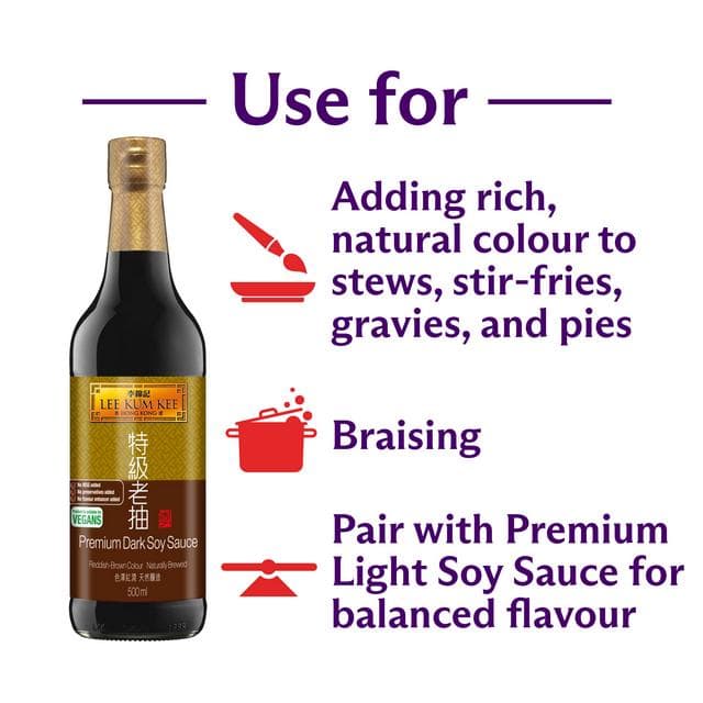 Lee Kum Kee Premium Dark Soy Sauce 500ml - gallery image 2