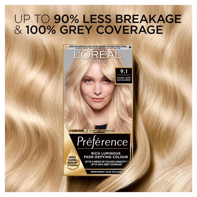 L'Oreal Paris Preference Permanent Hair Dye Oslo Viking light Ash Blonde 9.1 - gallery image 3
