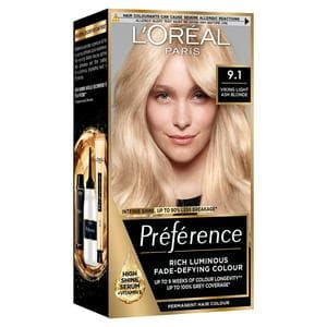 L'Oreal Paris Preference Permanent Hair Dye Oslo Viking light Ash Blonde 9.1