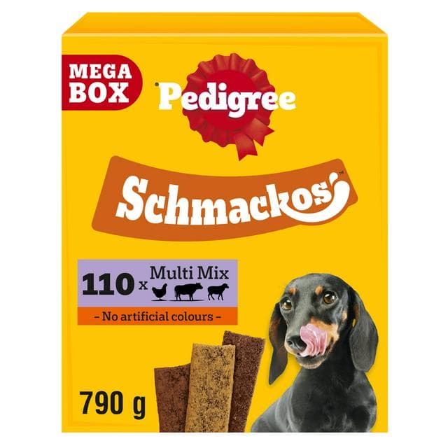 Pedigree Schmackos Adult Dog Treats Meaty Multi Mix 110 Sticks 790g - gallery image 1