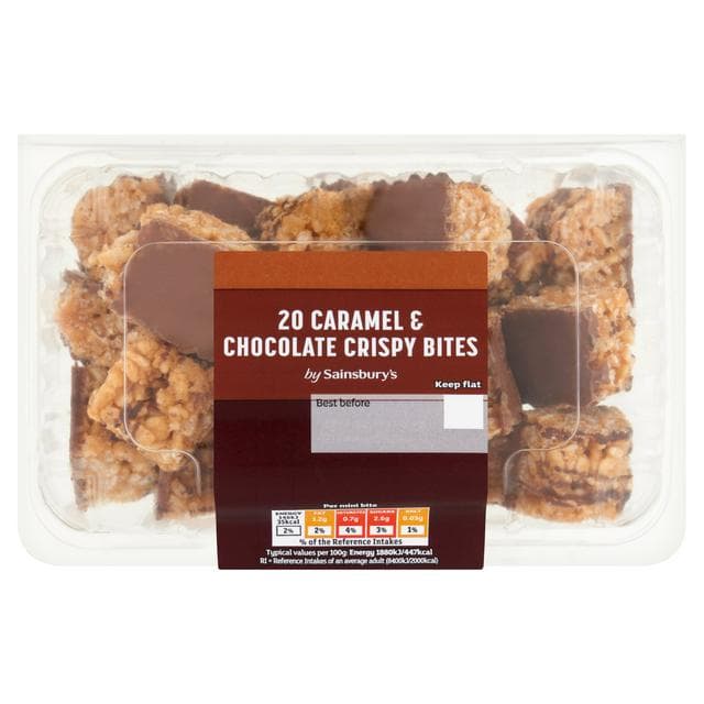 Sainsbury's 20 x Crispy Chocolate & Caramel Mini Bites - gallery image 1