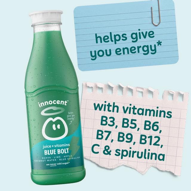 Innocent Plus Blue Bolt Guava & Lime Juice with Vitamins 330ml - gallery image 3