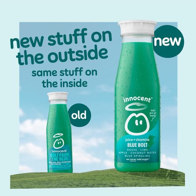 Innocent Plus Blue Bolt Guava & Lime Juice with Vitamins 330ml - gallery image 5