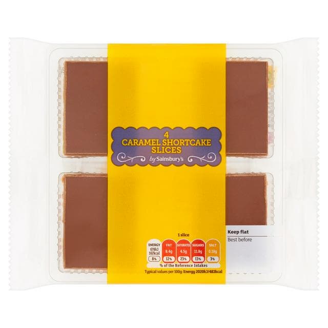 Sainsbury's Caramel Shortcake Cake Slices x4 - gallery image 1