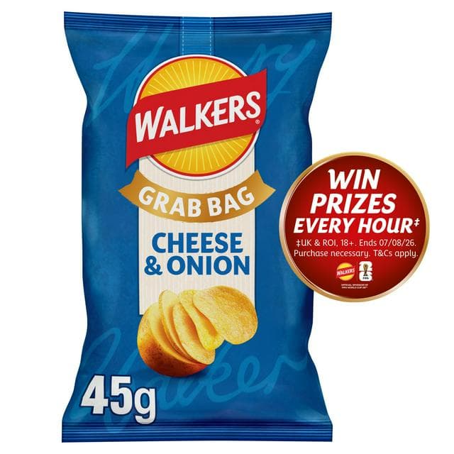Walkers Cheese & Onion Crisps 45g - gallery image 1