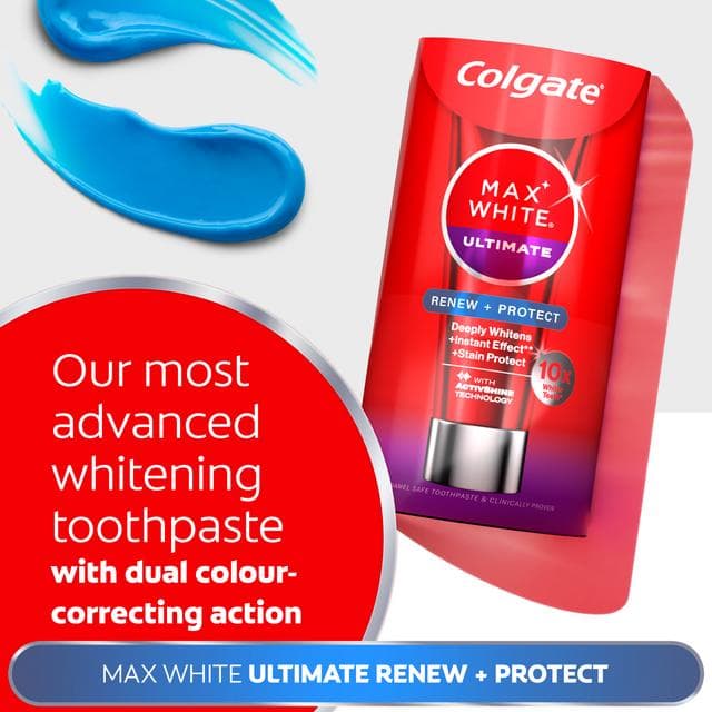 Colgate Max White Ultimate Renewal Teeth Whitening Toothpaste 75ml - gallery image 3