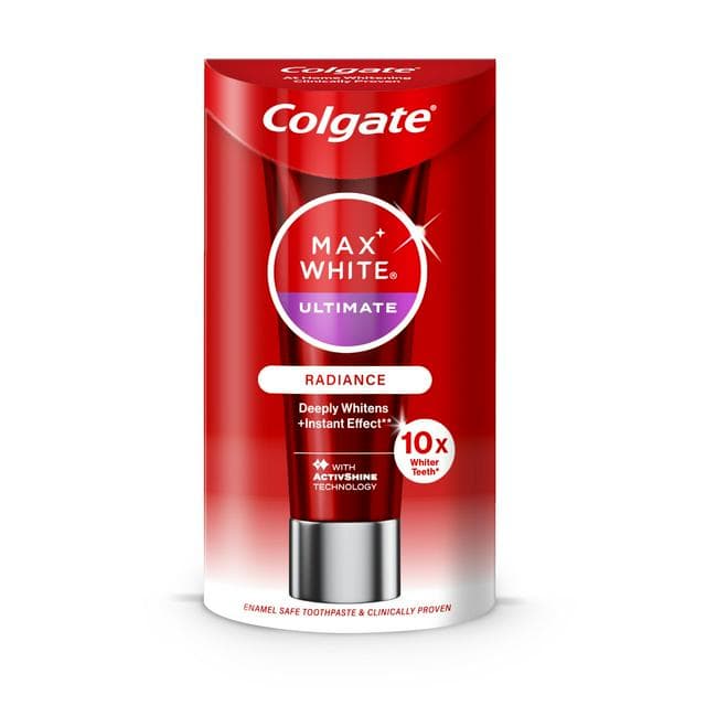 Colgate Max White Ultimate Radiance Teeth Whitening Toothpaste 75ml - gallery image 1