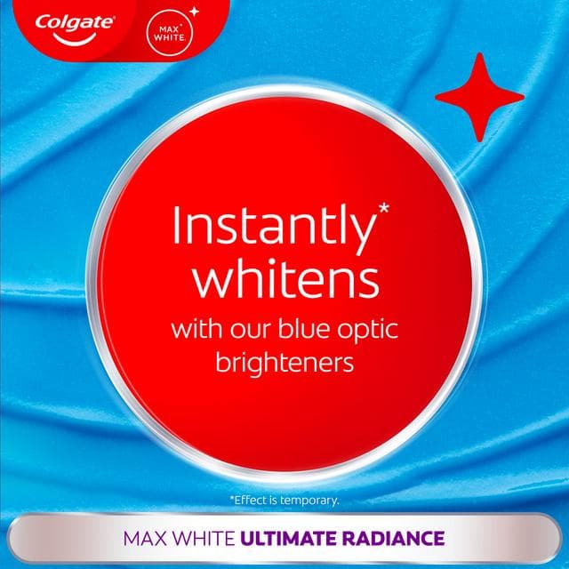Colgate Max White Ultimate Radiance Teeth Whitening Toothpaste 75ml - gallery image 4