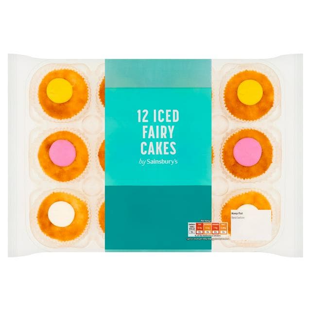 Sainsbury's Iced Fairy Cakes x12 - gallery image 1