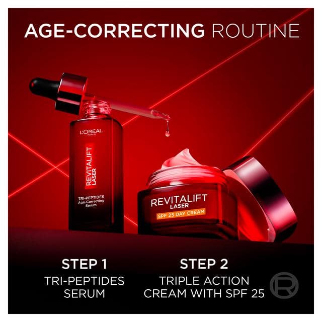 L'Oreal Paris Revitalift Laser Face Moisturiser With SPF25 Triple Action Anti-Ageing Day Cream 50ml - gallery image 4