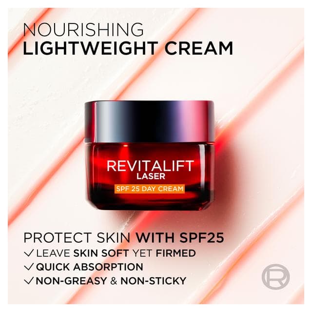 L'Oreal Paris Revitalift Laser Face Moisturiser With SPF25 Triple Action Anti-Ageing Day Cream 50ml - gallery image 5