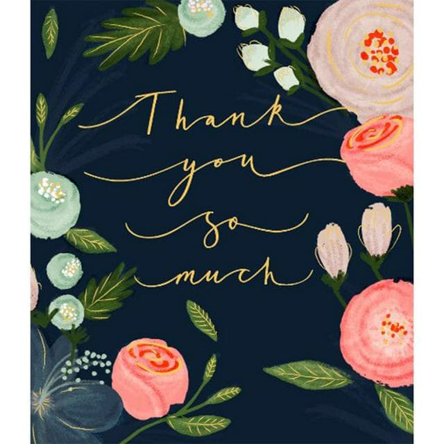 Sainsbury's Thank You Card Ranunculus Flowers Greeting Card - gallery image 1