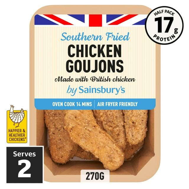 Sainsbury's Southern Fried Breaded Fresh British Chicken goujons 270g - gallery image 1
