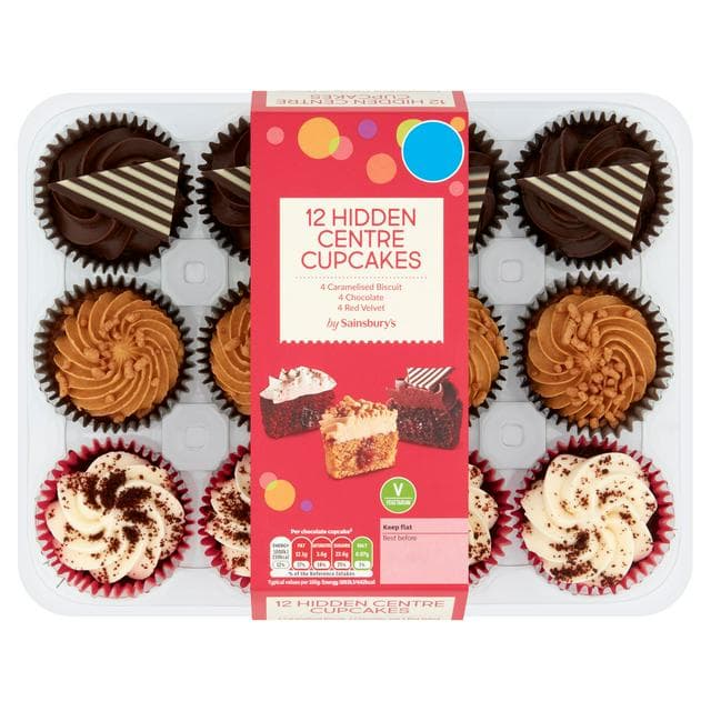 Sainsbury's Hidden Centre Cupcakes x12 - gallery image 1