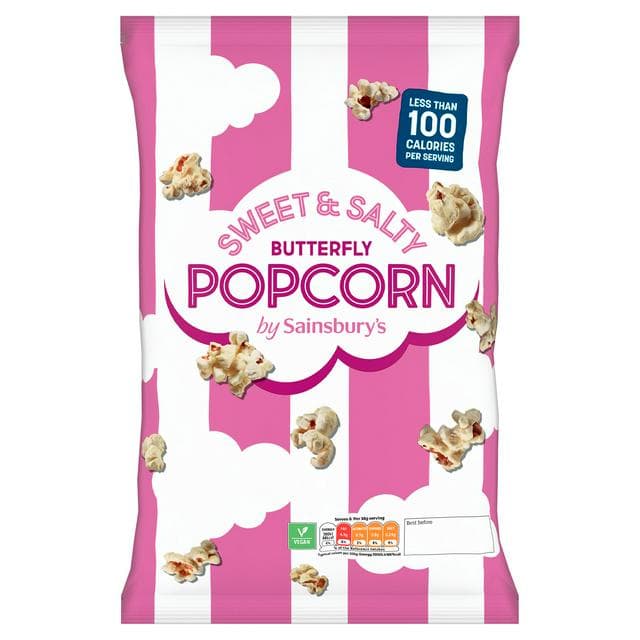 Sainsbury's Sweet & Salty Butterfly Popcorn 110g - gallery image 1