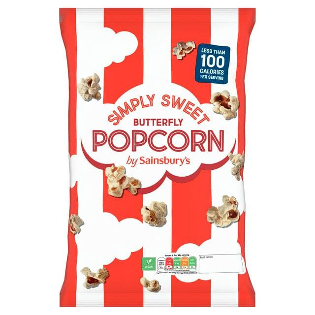 Sainsbury's Simply Sweet Butterfly Popcorn 110g - gallery image 1