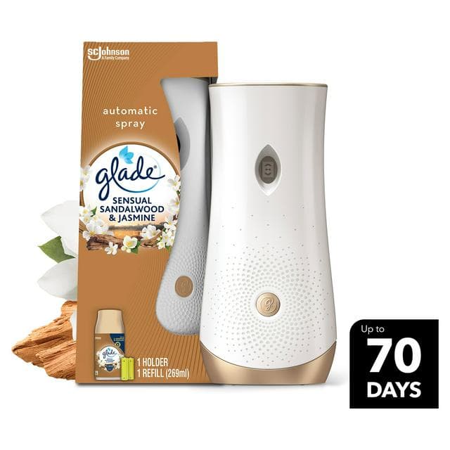 Glade Automatic Spray Holder & Refill Sandalwood & Jasmine Air Freshener 269ml - gallery image 1