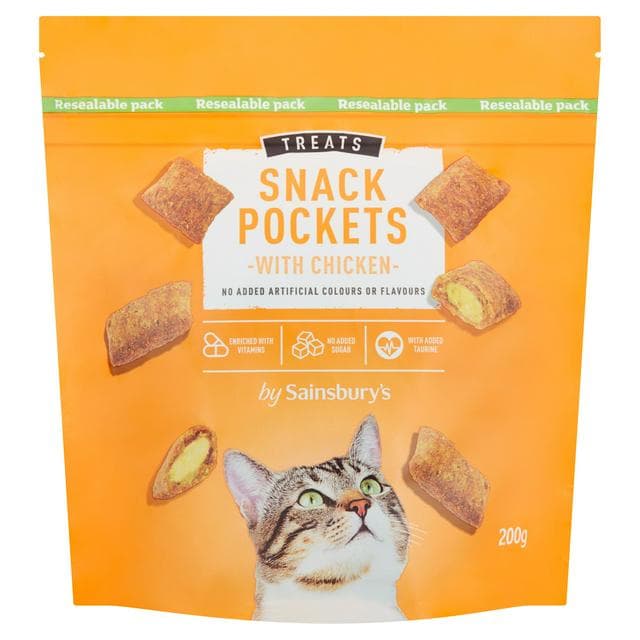 Sainsbury's Treats Snack Pockets with Chicken 200g - gallery image 1