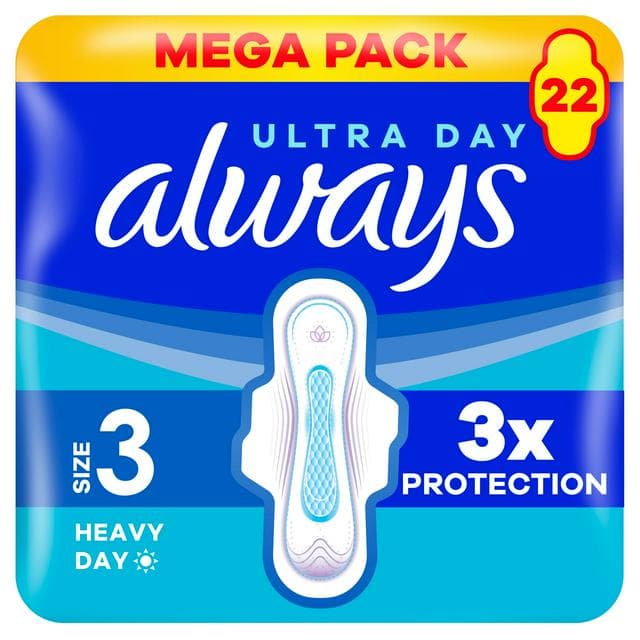 Always Ultra Sanitary Towels Day & Night with Wings, Size 3 x22 - gallery image 1
