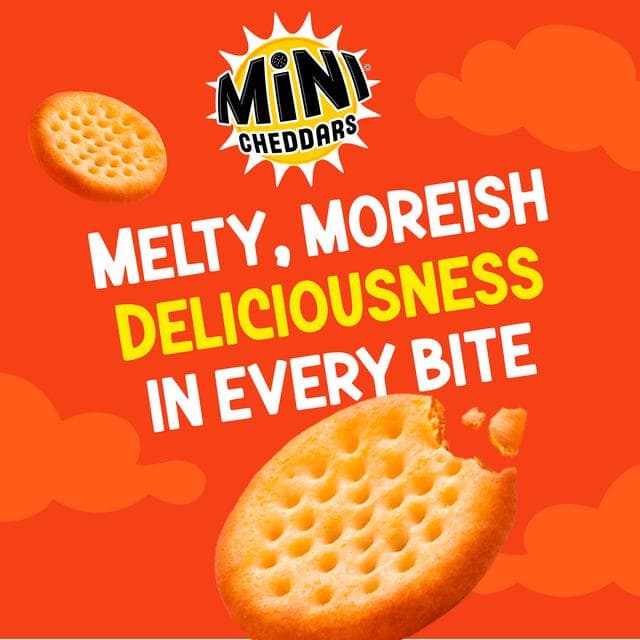 Jacob's Mini Cheddars Red Leicester Baked Snacks Multipack 12x23g - gallery image 2
