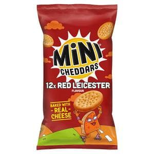 Jacob's Mini Cheddars Red Leicester Baked Snacks Multipack 12x23g