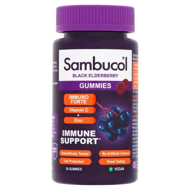 Sambucol Immuno Forte Black Elderberry Gummies x30 - gallery image 1