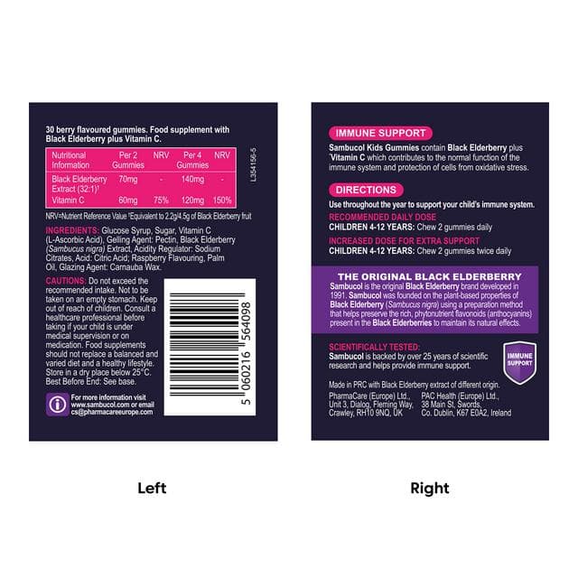 Sambucol Kids Black Elderberry Gummies x30 - gallery image 2