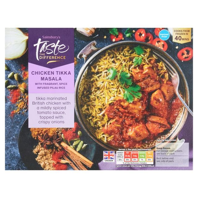 Sainsbury's Chicken Tikka Masala, Taste the Difference 400g (Meal for 1) - gallery image 1