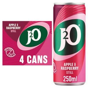 J2O Apple & Raspberry Cans 4x250ml