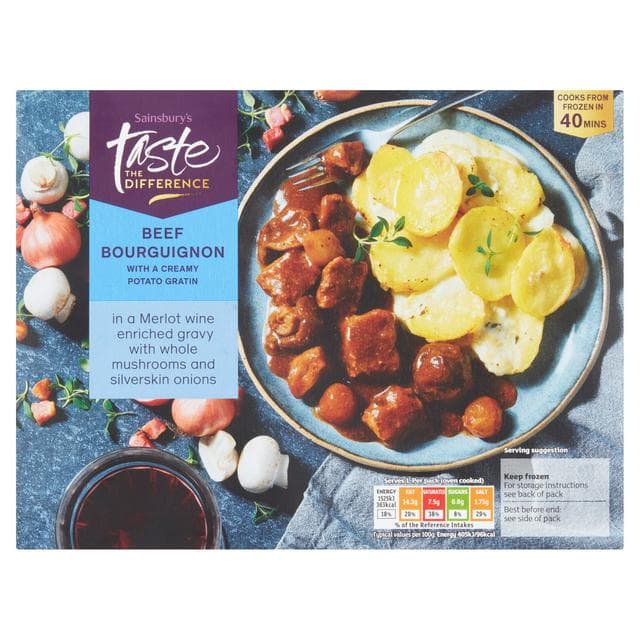Sainsbury's Beef Bourguignon, Taste the Difference Ready Meal For 1 400g - gallery image 1