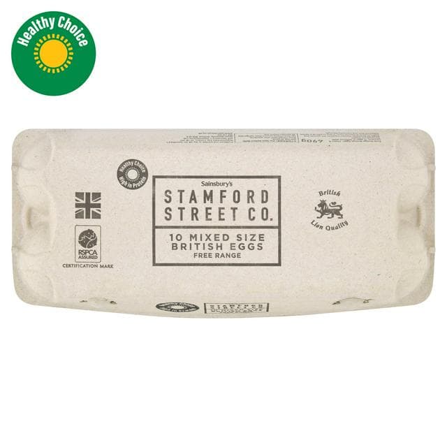 Stamford Street Co. Mixed Size British Eggs Free Range x10 490g - gallery image 1