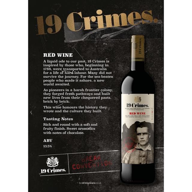 19 Crimes Red Wine 75cl - gallery image 6