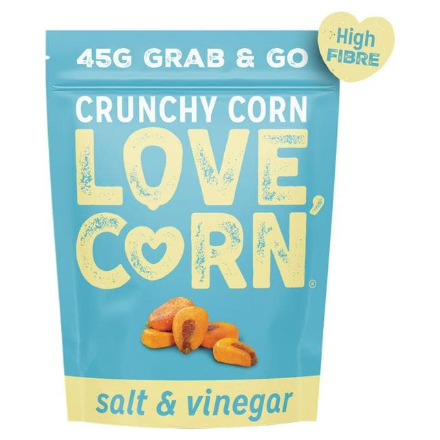 Love Corn Salt & Vinegar Crunchy Corn Snack 45g - gallery image 1