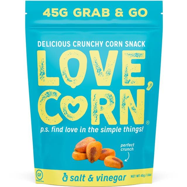 Love Corn Salt & Vinegar Crunchy Corn Snack 45g - gallery image 3